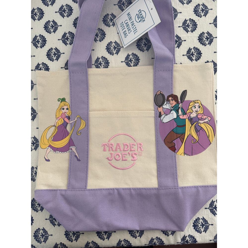 Disney Rapunzel and Flynn Round Custom Made Trader Joes Mini Tote